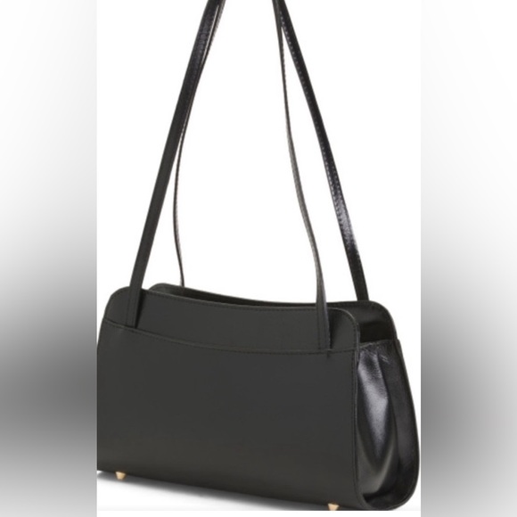 DIVINA FIRENZE TAMARA 🖤BLACK🖤 GENUINE LEATHER SHOULDER BAG 🌟EUC🌟 - Picture 16 of 16